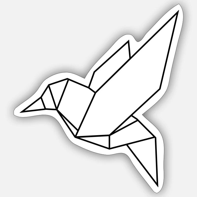 Kolibri - Sticker Größe S (10 x 10 cm) - Mattweiß