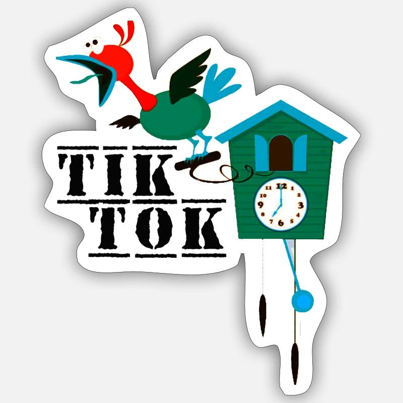 TIC Tac - Sticker taille S (10 x 10 cm) - blanc mat