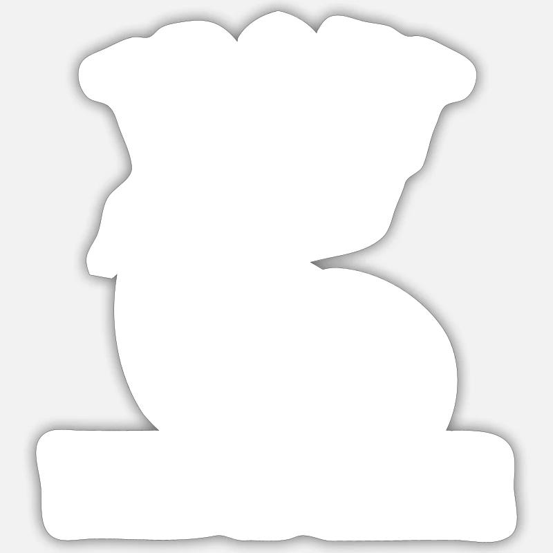 Forelle - Sticker Größe S (10 x 10 cm) - Mattweiß