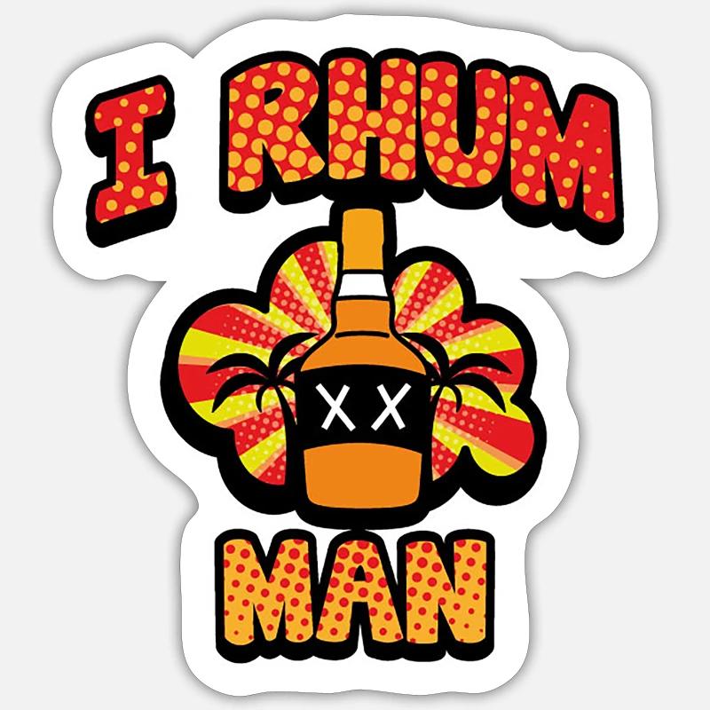 Ich Rum Mann Sticker Größe S (10 x 10 cm)