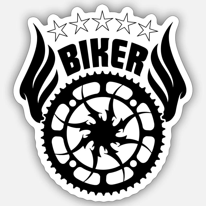 Biker logo Sticker size S (10 x 10 cm)