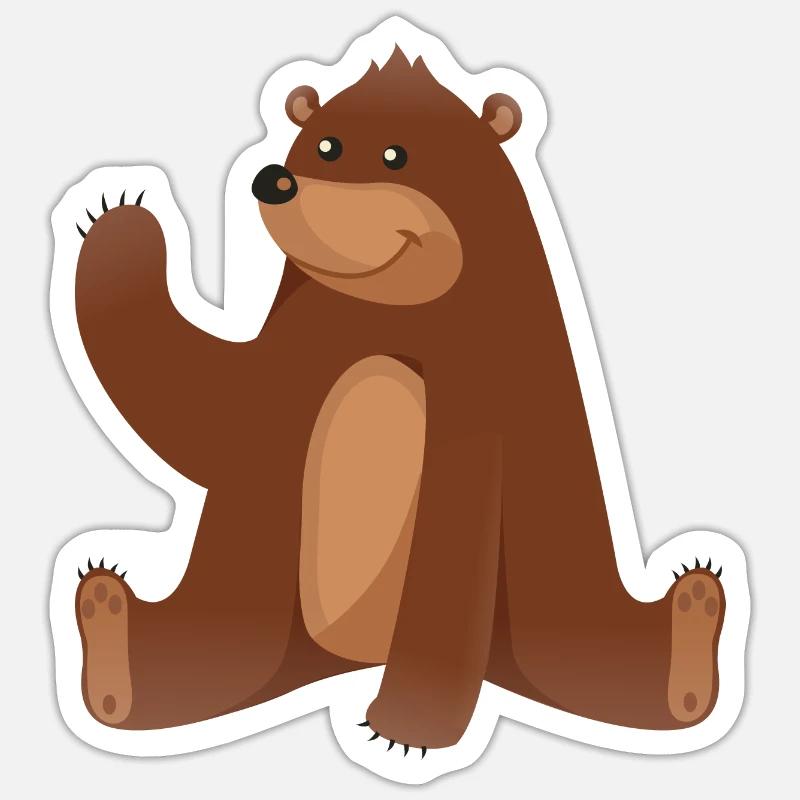 Bear - Sticker size S (10 x 10 cm) - white matte