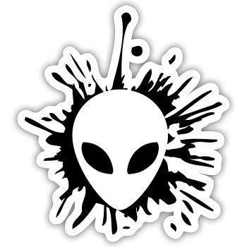 Blob extraterrestre de gouttes - Sticker taille S (10 x 10 cm) - blanc mat - Devant