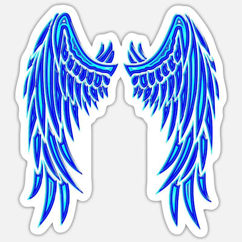 Aile n ° 03 - Design A - Sticker taille S (10 x 10 cm) - blanc mat