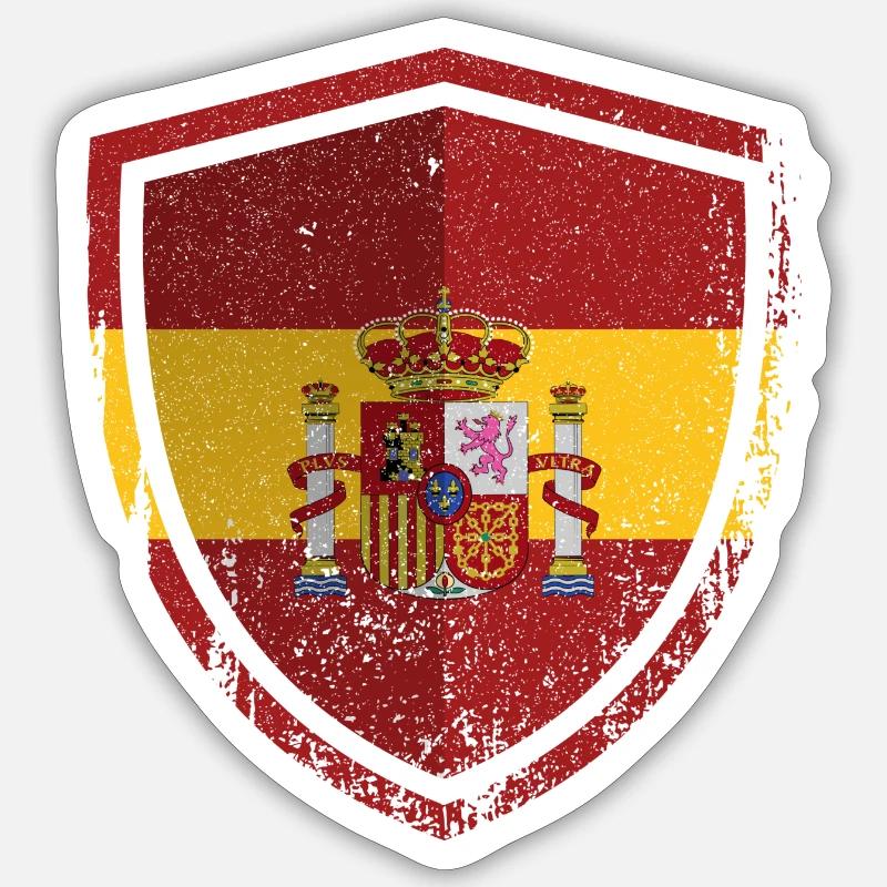 Impression du blason du Bouclier espagnol Sticker taille S (10 x 10 cm)