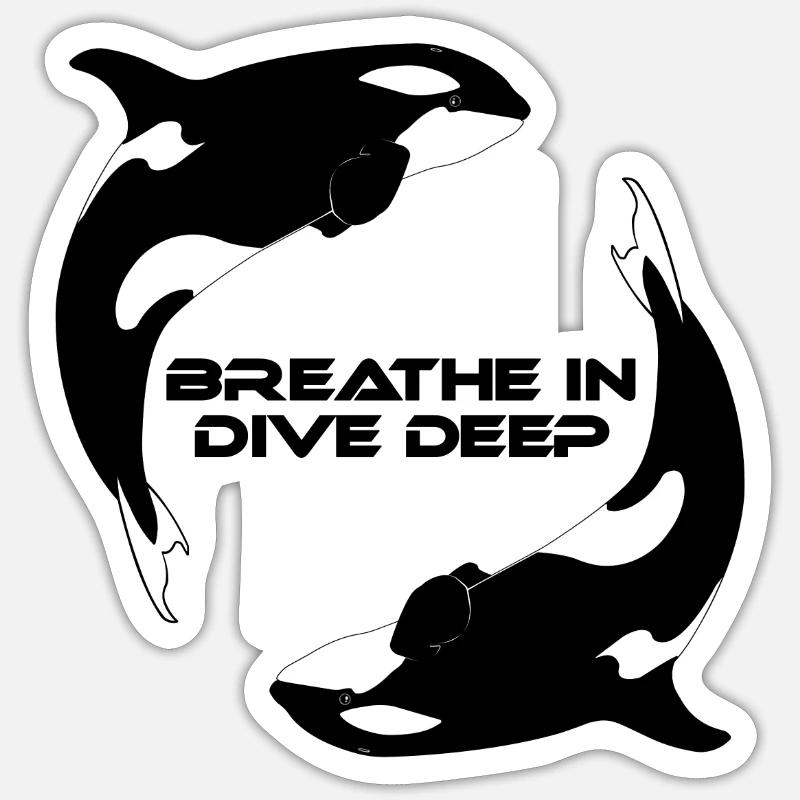 Orca killer whales - Sticker size S (10 x 10 cm) - white matte