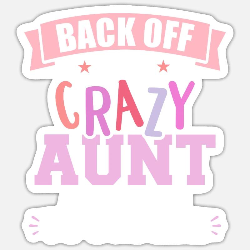 tante - Sticker taille S (10 x 10 cm) - blanc mat