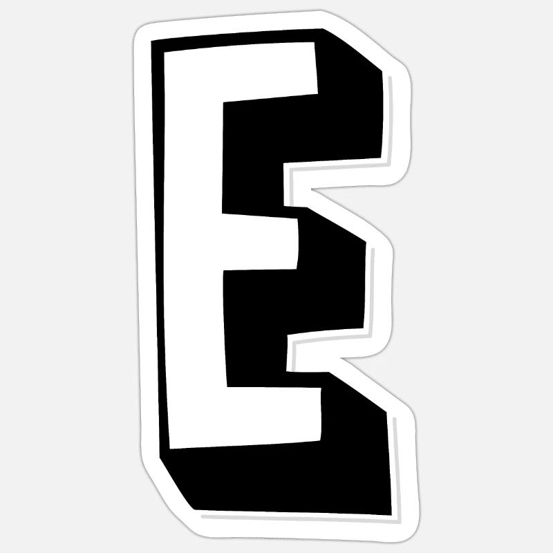 Letter E - Alphabet E Sticker size S (10 x 10 cm)