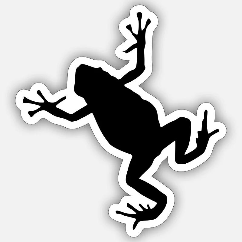 grenouille - Sticker taille S (10 x 10 cm) - blanc mat