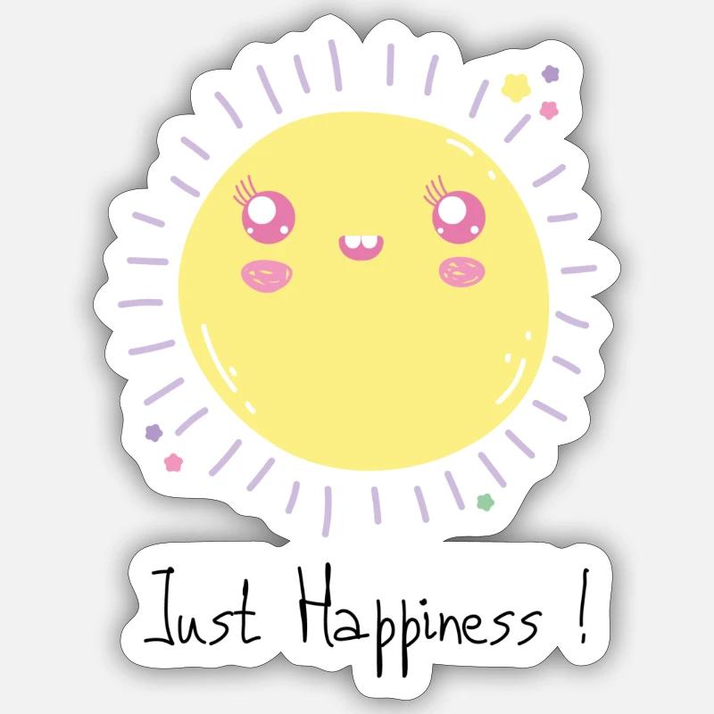Cute sun design representing Joy! Sticker size S (10 x 10 cm)