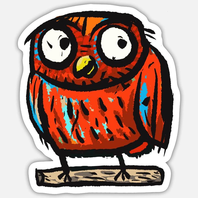 Eule Sticker Größe S (10 x 10 cm)