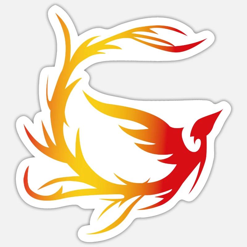 Firebird Circle with Gradient Sticker size S (10 x 10 cm)