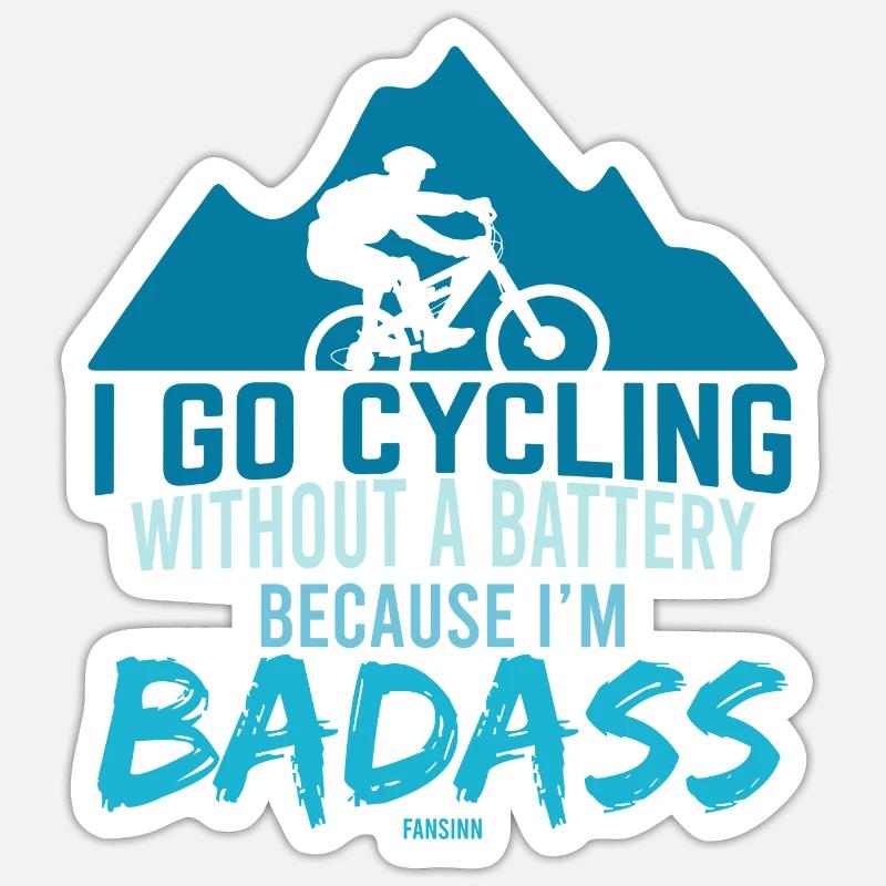 Faire du vélo sans batterie est difficile Sticker taille S (10 x 10 cm)