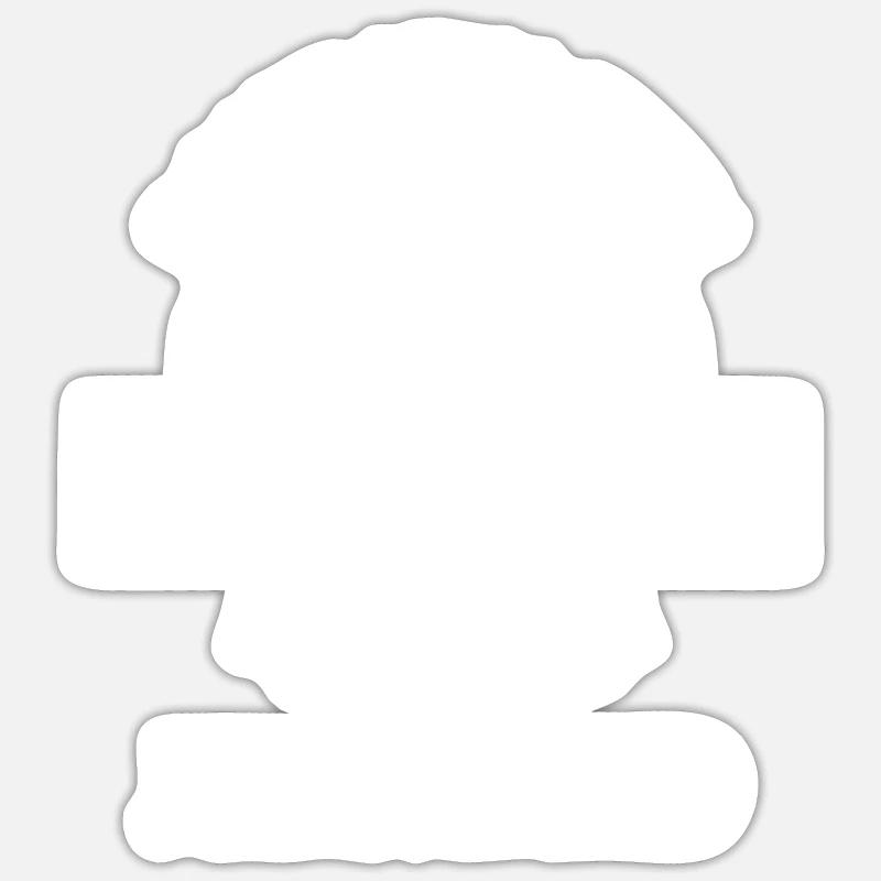 Mamasaurus ( Mamasaurus ) - Sticker taille S (10 x 10 cm) - blanc mat