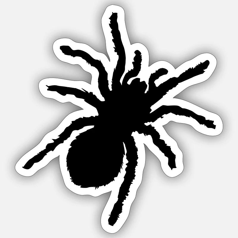 spinne silhouette - Sticker size S (10 x 10 cm) - white matte