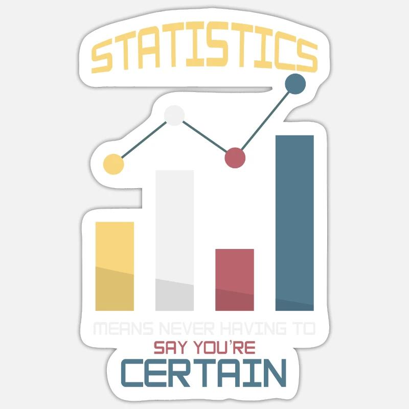 Statistician - Sticker size S (10 x 10 cm) - white matte