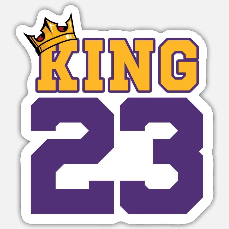 KING - 23 - Sticker size S (10 x 10 cm) - white matte