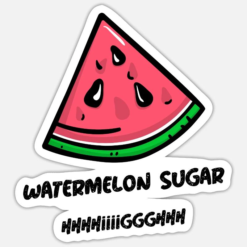 Sucre de pastèque Sticker taille S (10 x 10 cm)