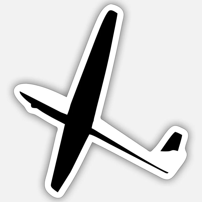 Glider Gliding Glider Glider Pilot Pilot Sticker size S (10 x 10 cm)