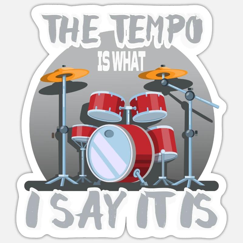Drums Statement Drummer Drums disant cadeau - Sticker taille S (10 x 10 cm) - blanc mat