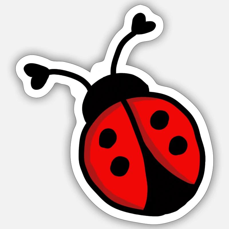 Lovebug - Sticker - Mattweiß