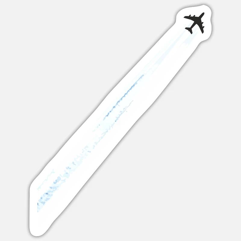 code stripe airplane pilot pilot Chemtrail Sticker size S (10 x 10 cm)
