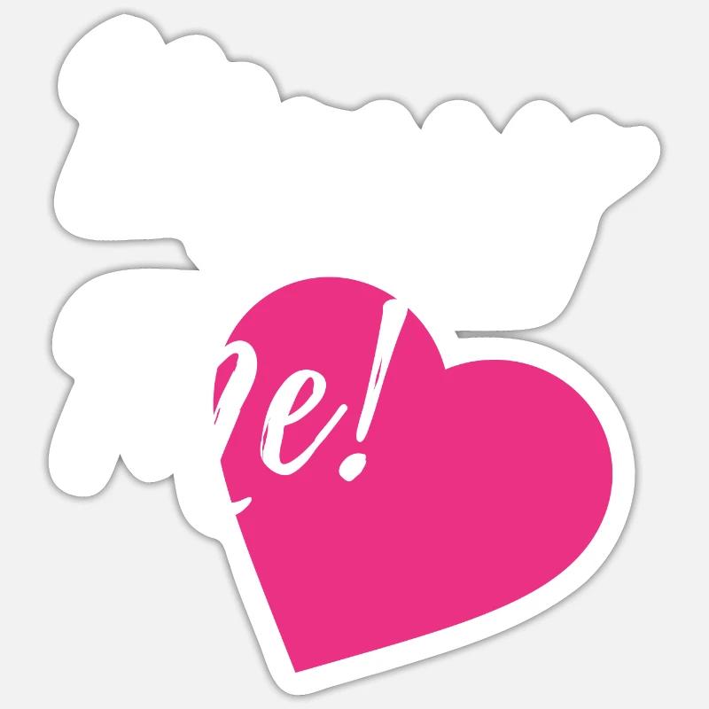 Marry me! Proposal idea: Hochzeitsantrag - Sticker Größe S (10 x 10 cm) - Mattweiß