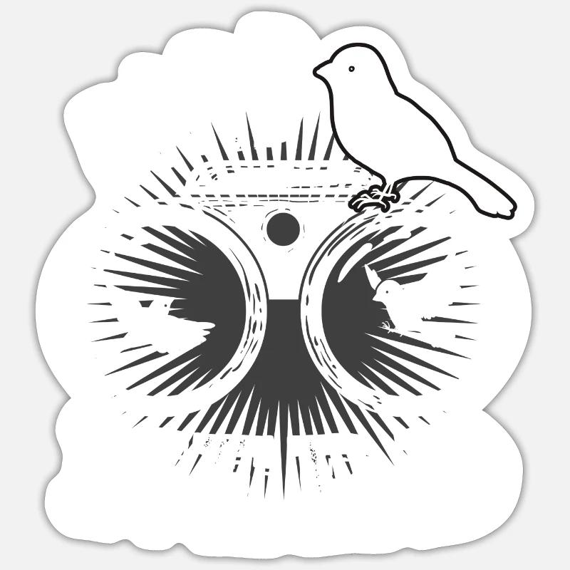 Birdwatching Gift for a Bird Nerd - Sticker size S (10 x 10 cm) - white matte