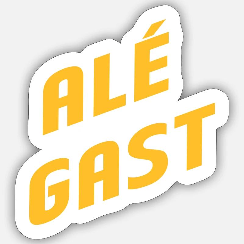 Alé Gast - Dialecte anversois - Sticker taille S (10 x 10 cm) - blanc mat
