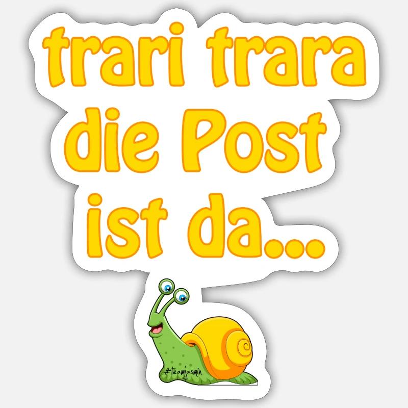 traritrara die Post ist da Sticker Größe S (10 x 10 cm)