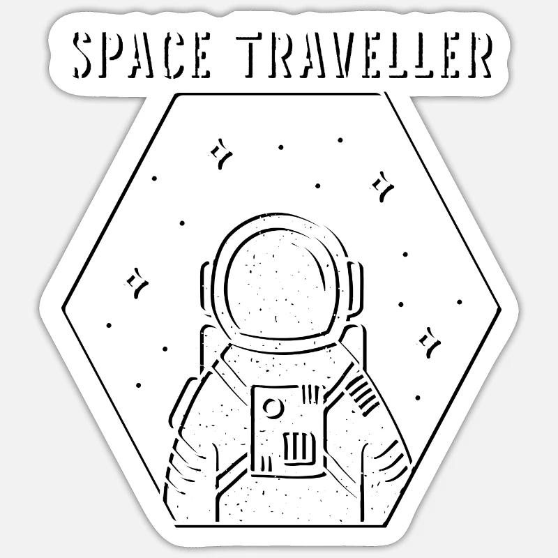 Space Traveller - the astronaut Sticker size S (10 x 10 cm)
