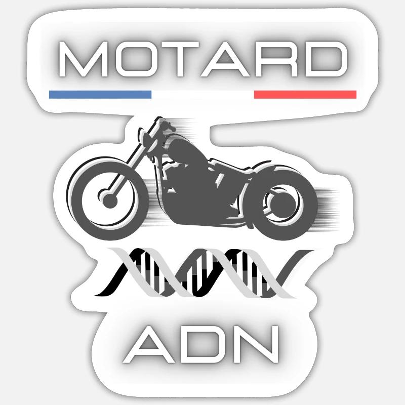 Motard - Sticker Größe S (10 x 10 cm) - Mattweiß