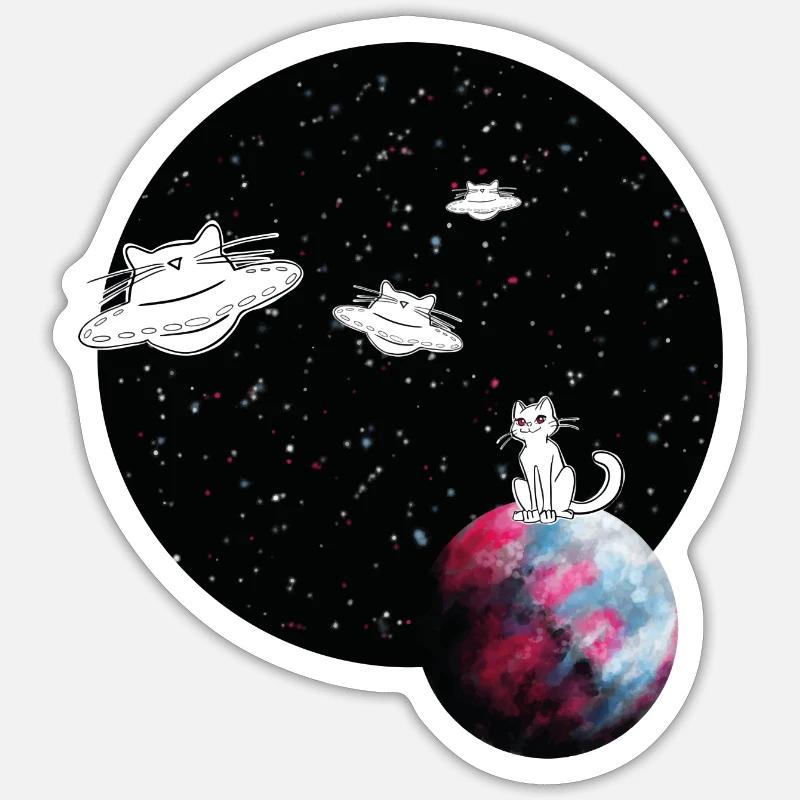 spacecat - Chat de l’espace Sticker taille S (10 x 10 cm)