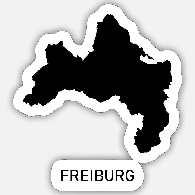 Freiburg - Sticker Größe S (10 x 10 cm) - Mattweiß