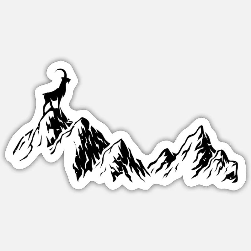 Sternzeichen Steinbock Tierkreiszeichen Ziege - Sticker Größe S (10 x 10 cm) - Mattweiß