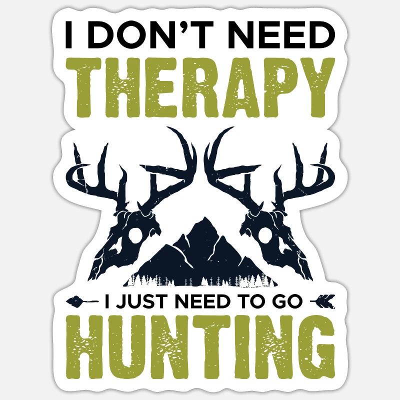 Chasse parce que - Sticker taille S (10 x 10 cm) - blanc mat