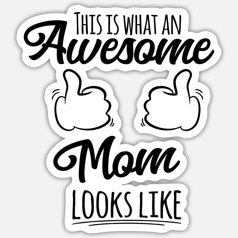 Super Mom - Sticker size S (10 x 10 cm) - white matte