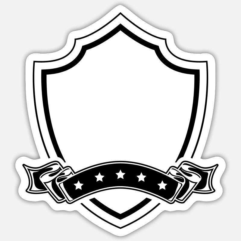 Symbole de bouclier Sticker taille S (10 x 10 cm)