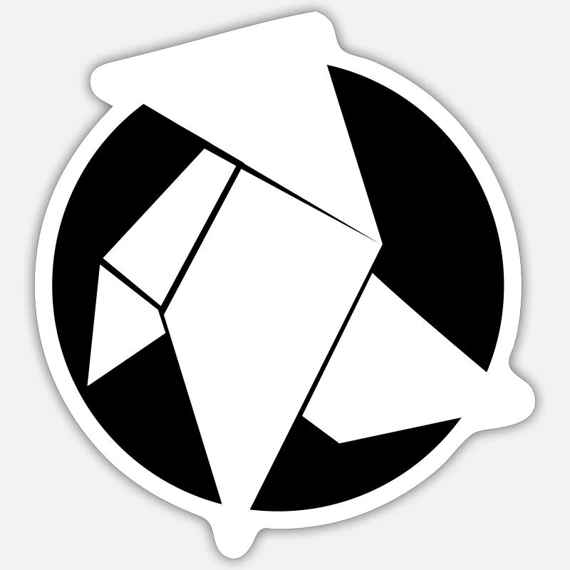 Knoten - Sticker Größe S (10 x 10 cm) - Mattweiß