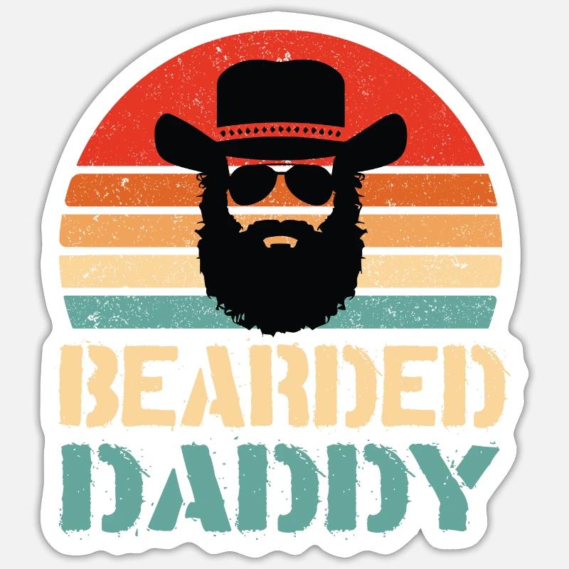 Bearded daddy Sticker size S (10 x 10 cm)