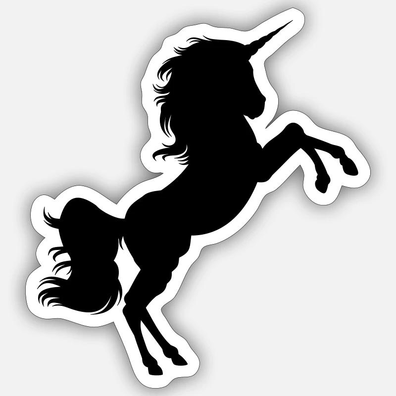 unicorn - Sticker size S (10 x 10 cm) - white matte