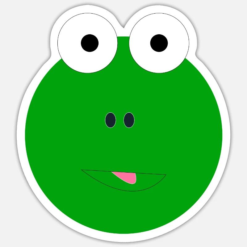 frog frog toad funny gift funny funny funny - Sticker size S (10 x 10 cm) - white matte