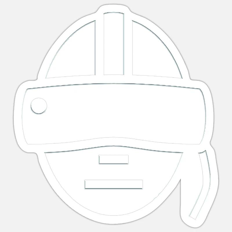 Vr-Headset Hacking Hacker Hacker Cyber virtuell - Sticker Größe S (10 x 10 cm) - Mattweiß