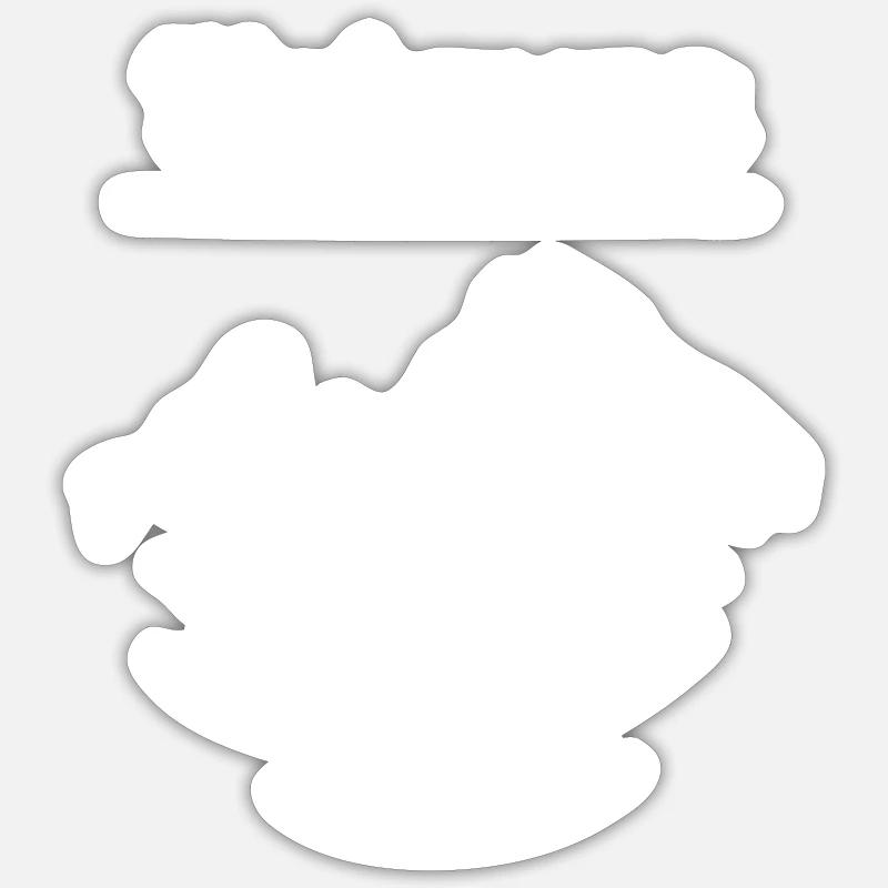 Le mont Watzmann, hauteur 2713 m déterminée - blanc - Sticker taille S (10 x 10 cm) - blanc mat