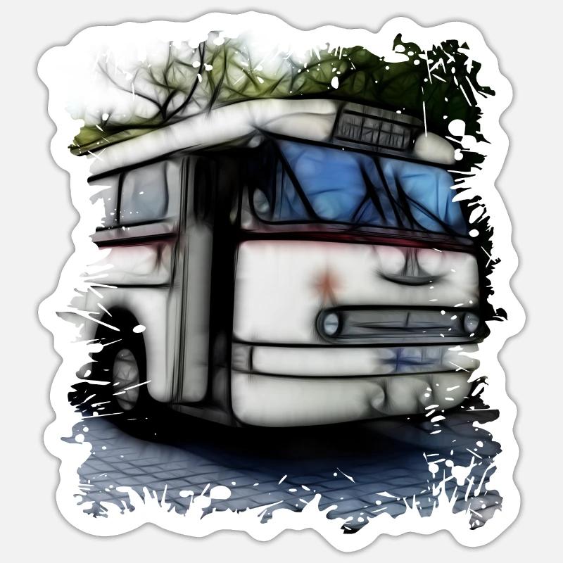Icarus 66 - Sticker size S (10 x 10 cm) - white matte