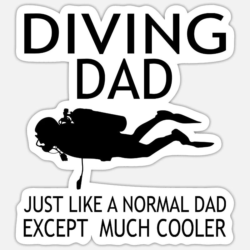 Diving Dive plonger - Sticker taille S (10 x 10 cm) - blanc mat