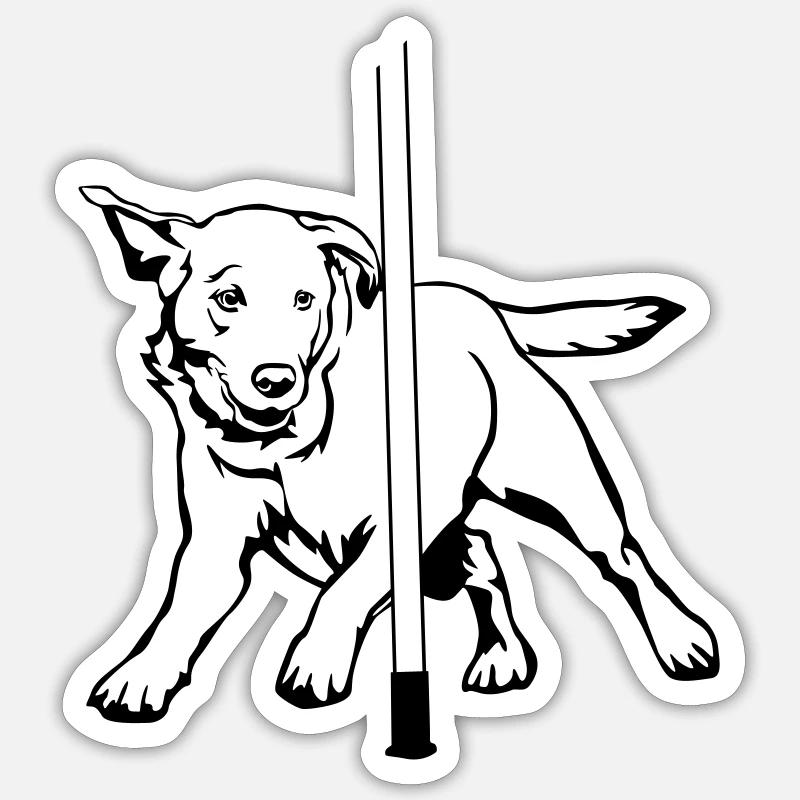 Labrador - Sticker Größe S (10 x 10 cm) - Mattweiß
