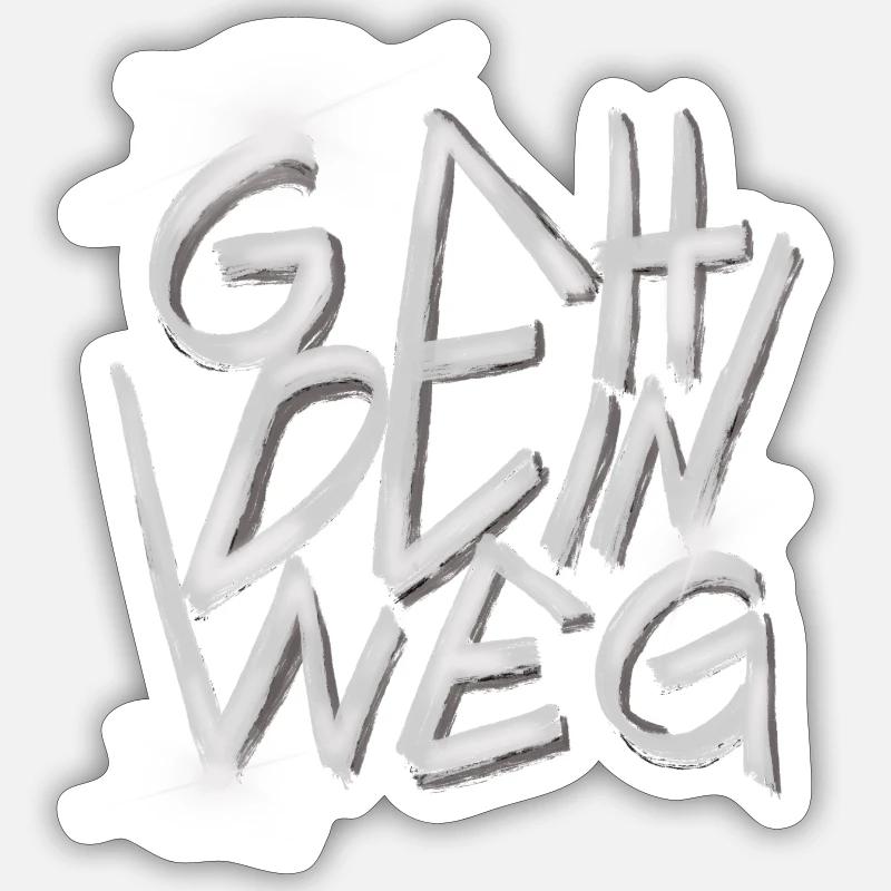 FAIS TON CHEMIN GRAFFITI - Sticker taille S (10 x 10 cm) - blanc mat