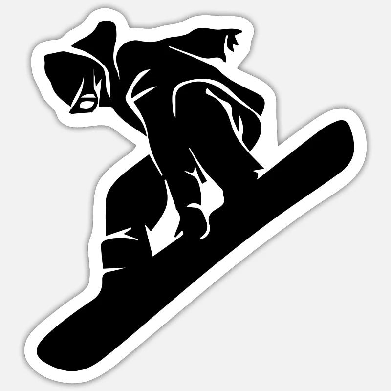Snowboard Snowboarder - Sticker size S (10 x 10 cm) - white matte