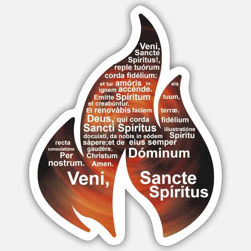 Komm Heiliger Geist - Sticker Größe S (10 x 10 cm) - Mattweiß